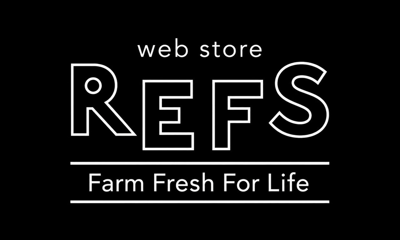 Logo for REFS web store with the tagline "Farm Fresh For Life" on a black background › EXPACT ｜スタートアップ支援｜新たな挑戦に、旗を掲げよう。｜Seed Impacts, Harvest Changes.｜
