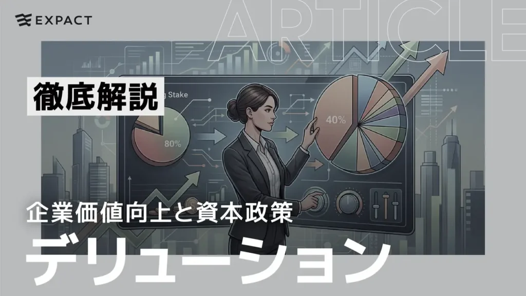 Businesswoman presenting charts on a large digital dashboard with pie charts and upward arrows against a city skyline backdrop, for a business article.